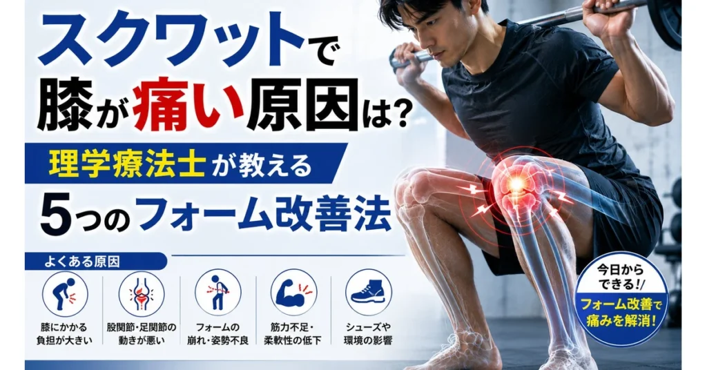 スクワットで膝が痛い原因は?