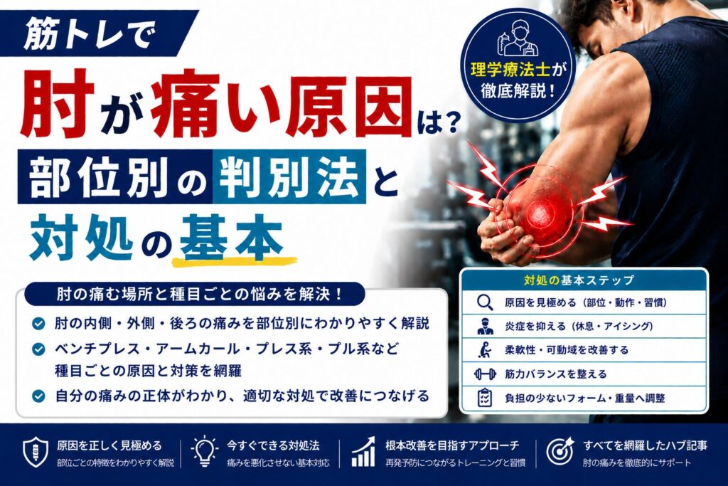 肘が痛い原因は？部位別の判別法と対処の基本